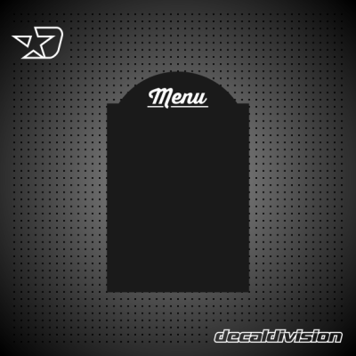 Chalkboard Sticker - Menu
